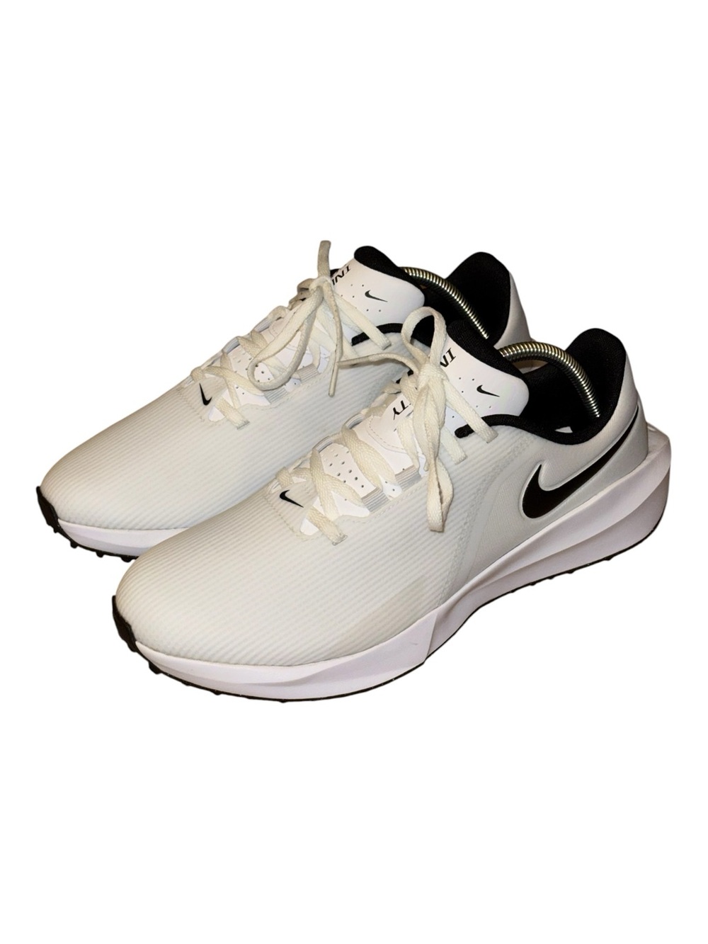 Nike Men’s White and Black Infinity Golf Shoes